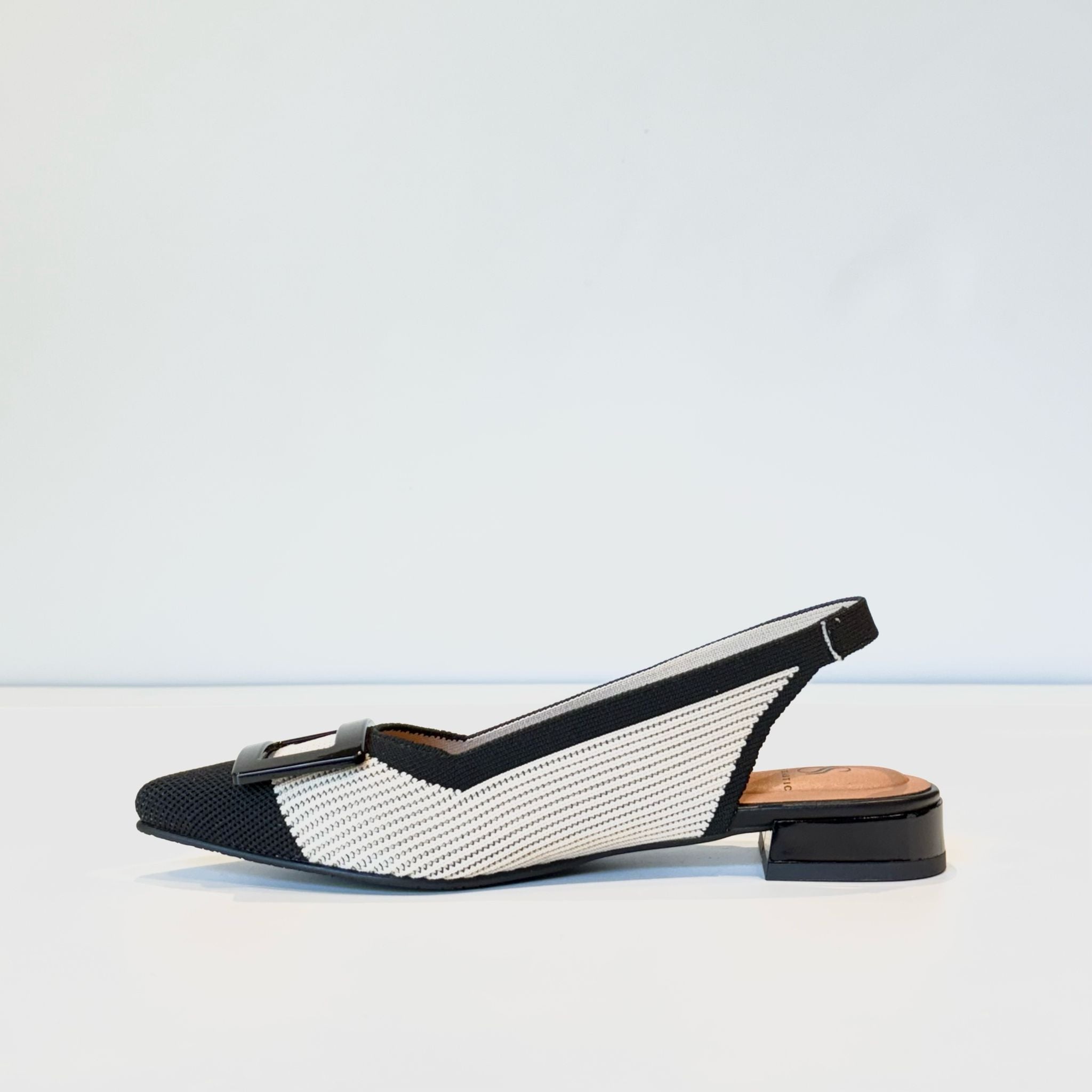 S5-76408 Ballerina Tessuto Crema Nero