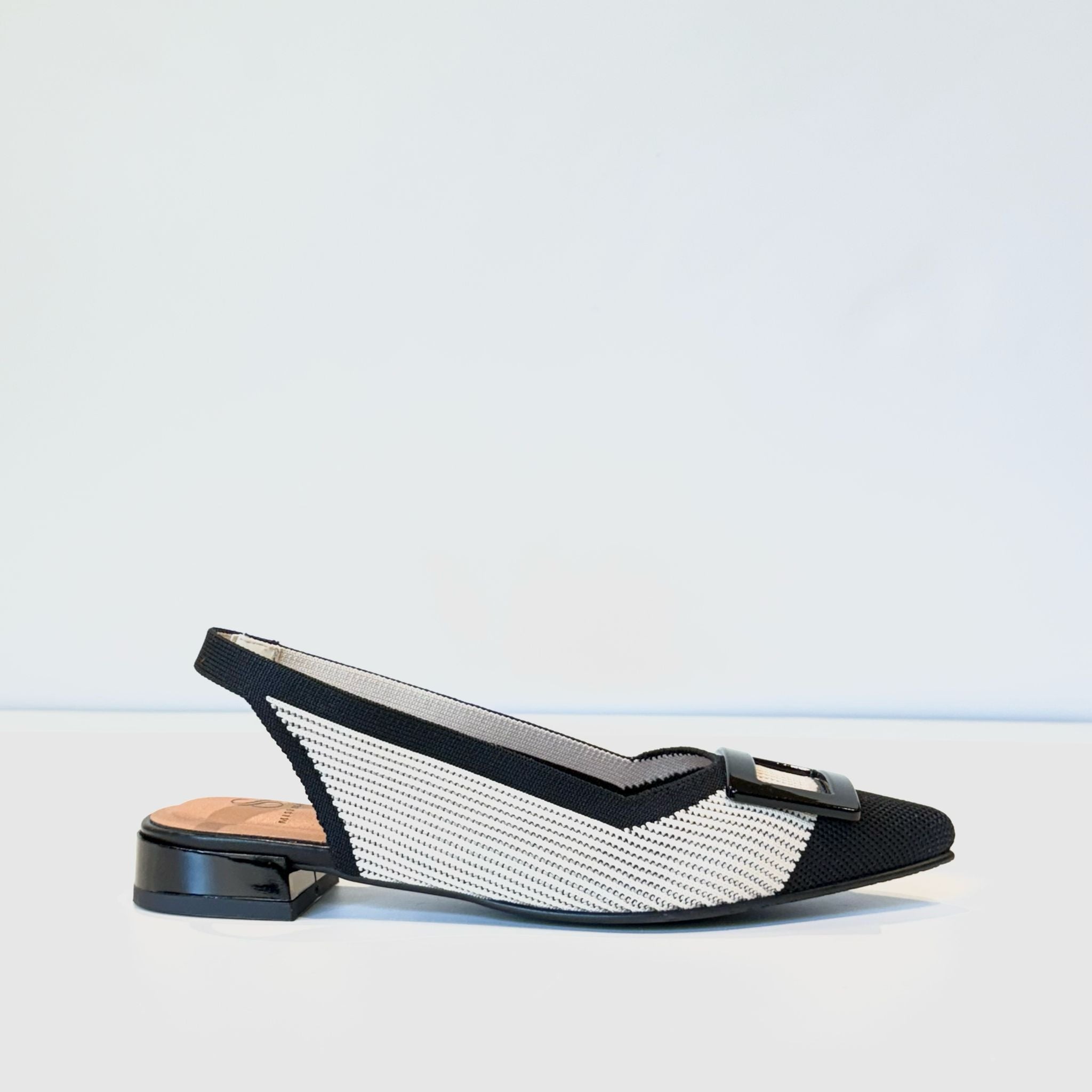 S5-76408 Ballerina Tessuto Crema Nero