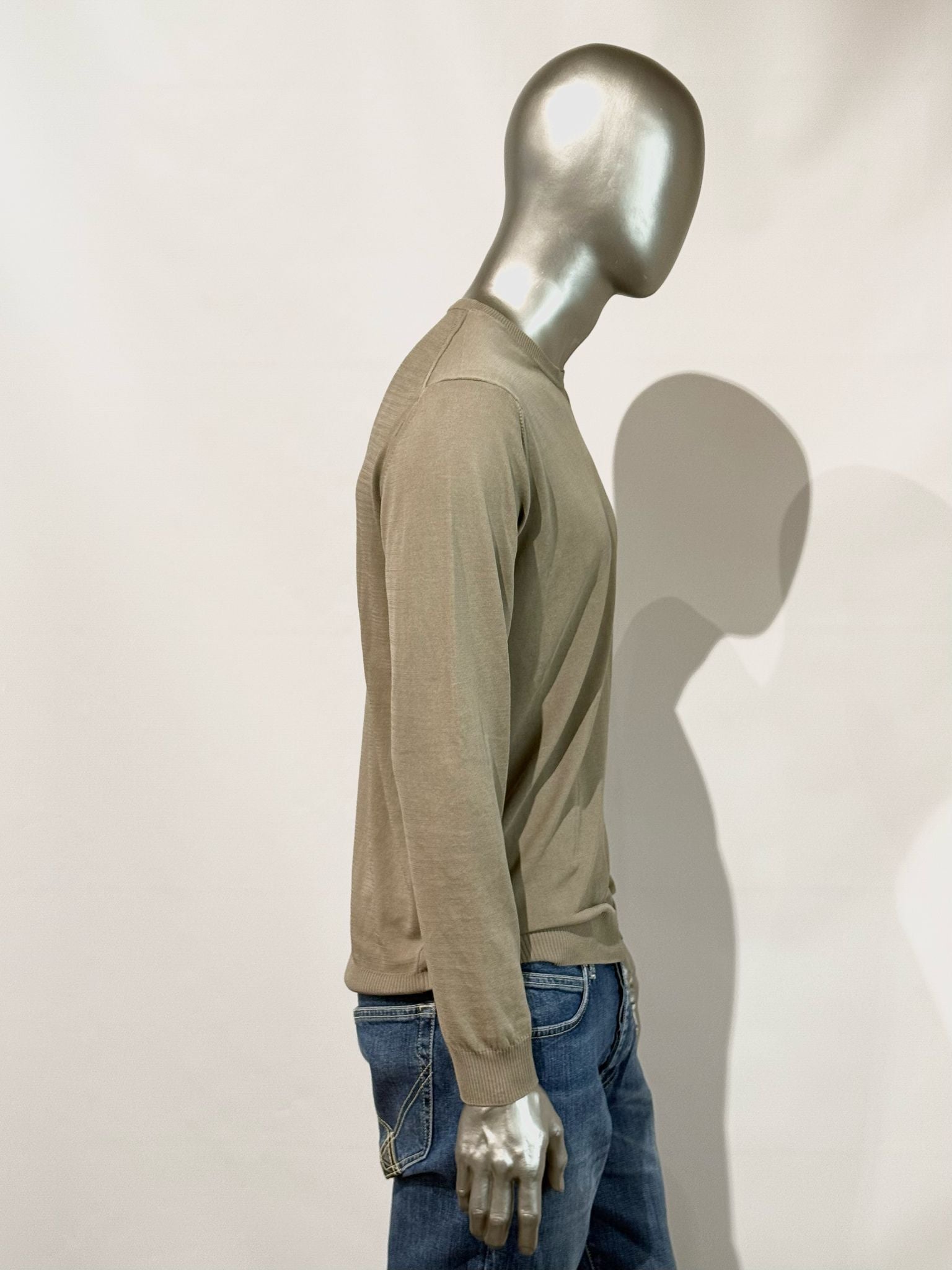 S5-0303 Maglia Girocollo Rasato Tortora Man