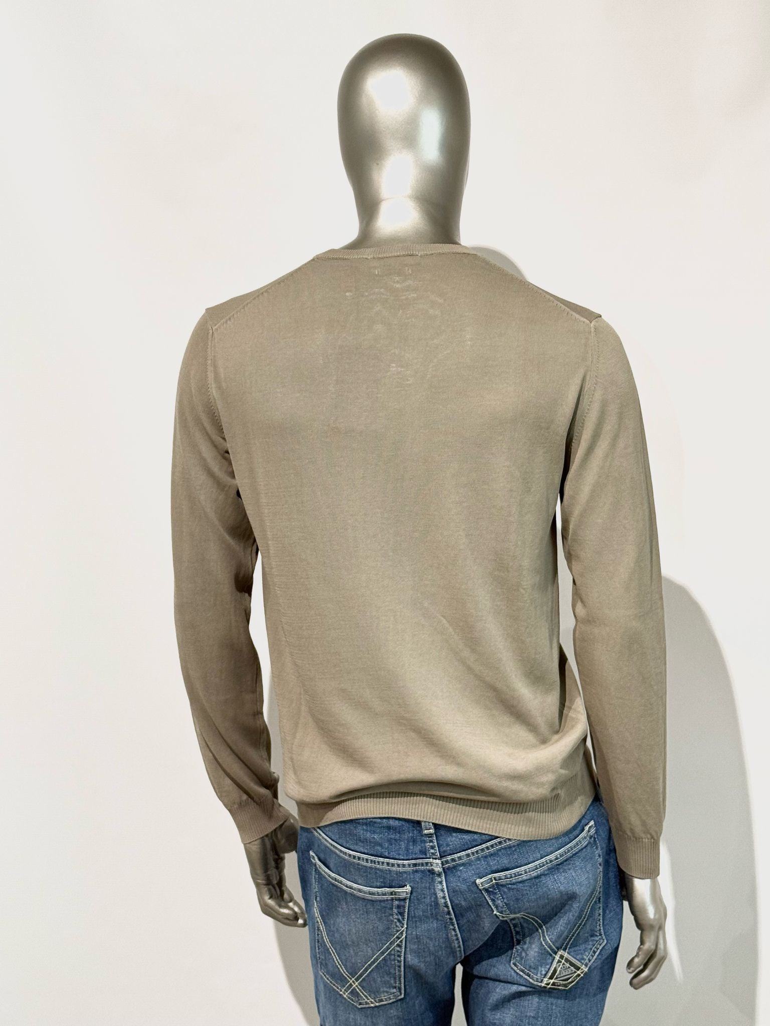 S5-0303 Maglia Girocollo Rasato Tortora Man