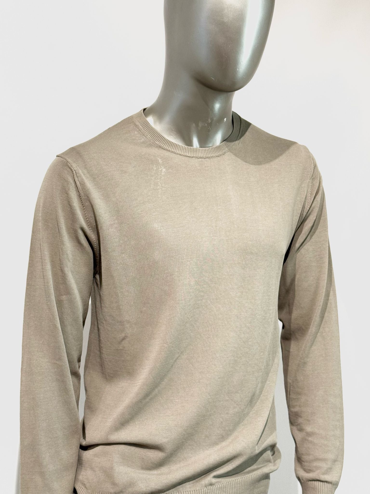 S5-0303 Maglia Girocollo Rasato Tortora Man