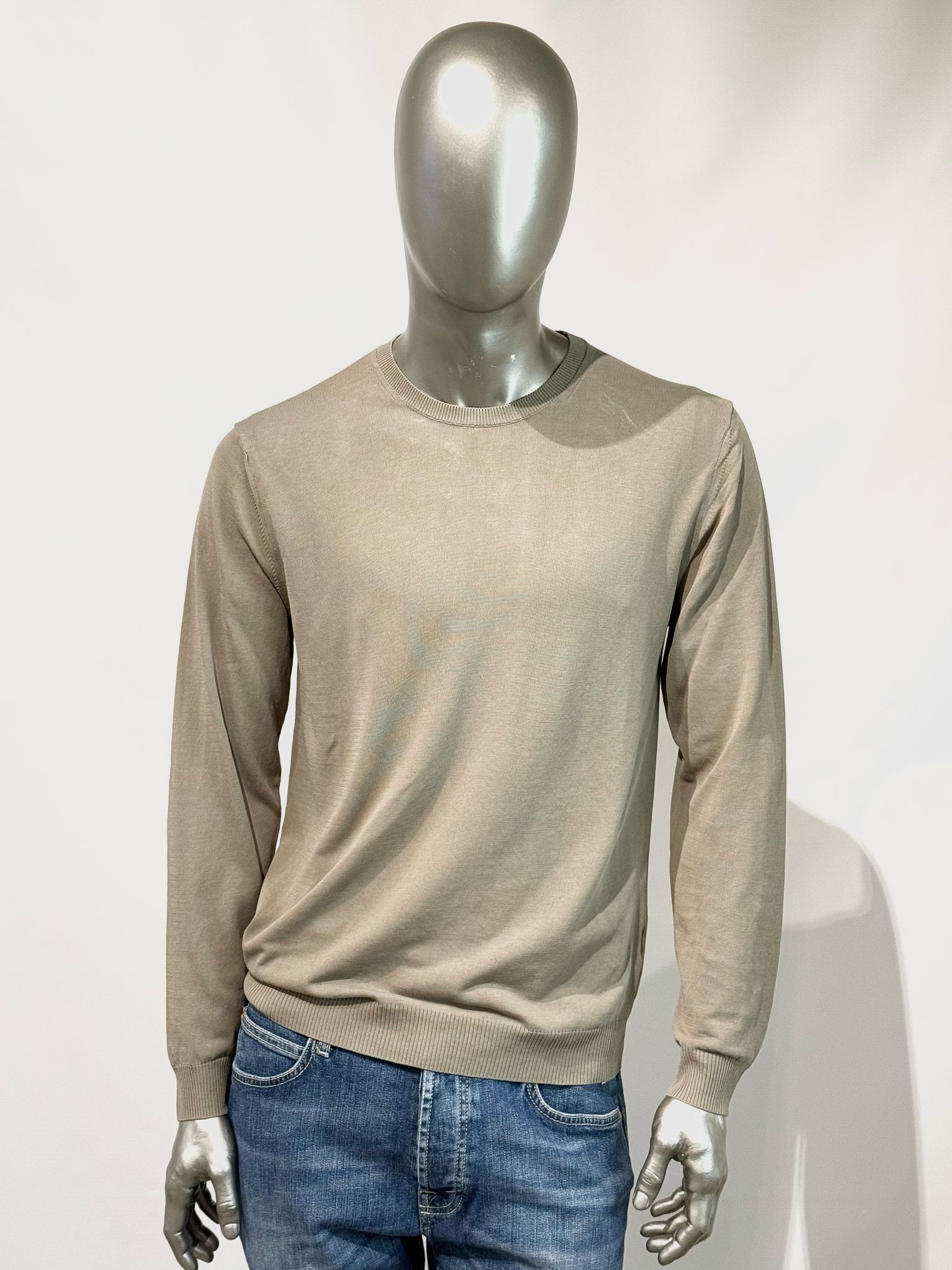 S5-0303 Maglia Girocollo Rasato Tortora Man