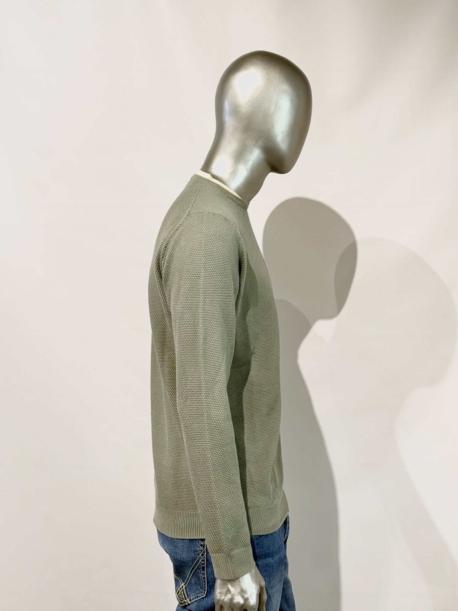 S5-2125 Maglia Girocollo Cotone Salvia Man