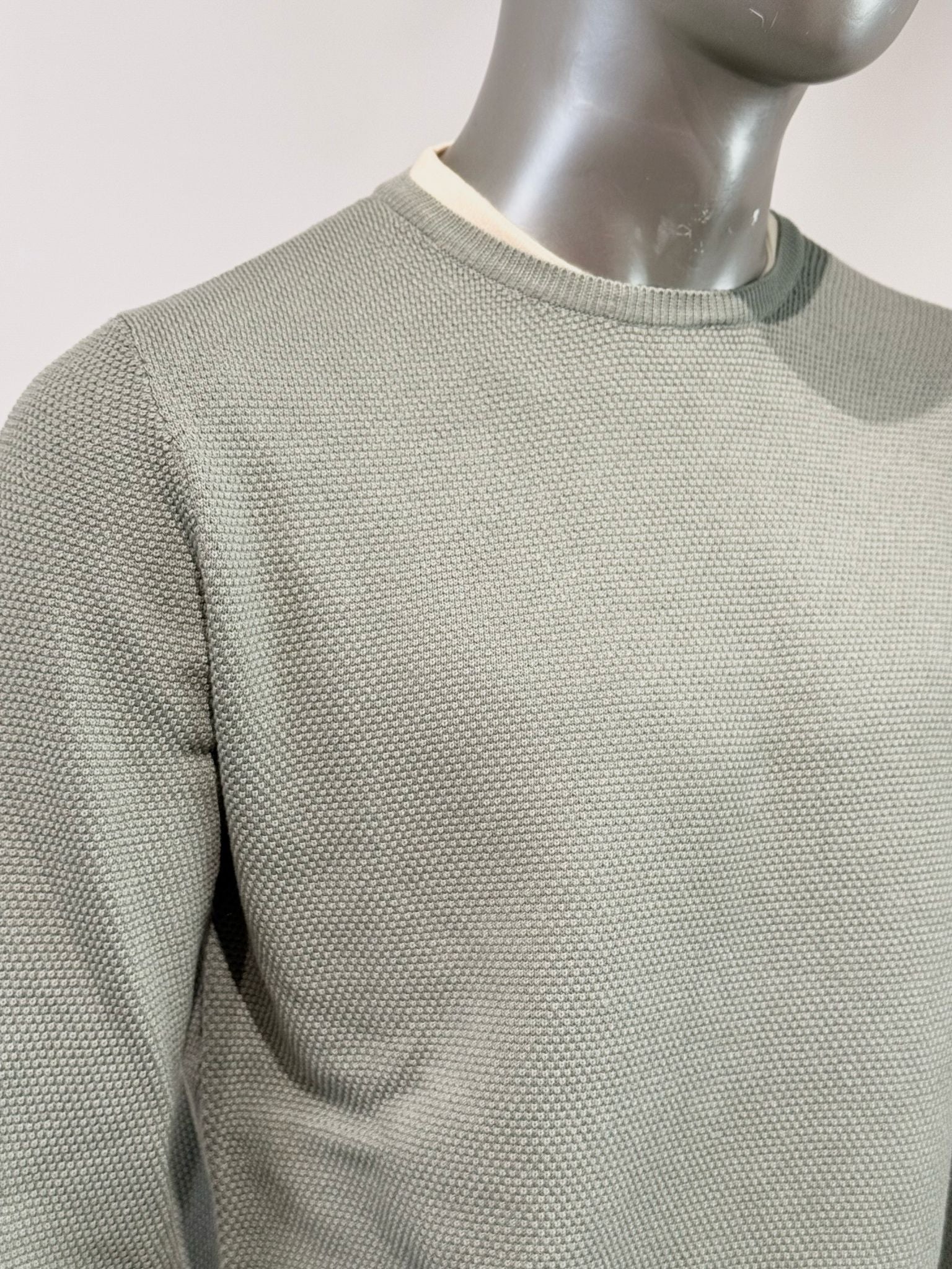 S5-2125 Maglia Girocollo Cotone Salvia Man