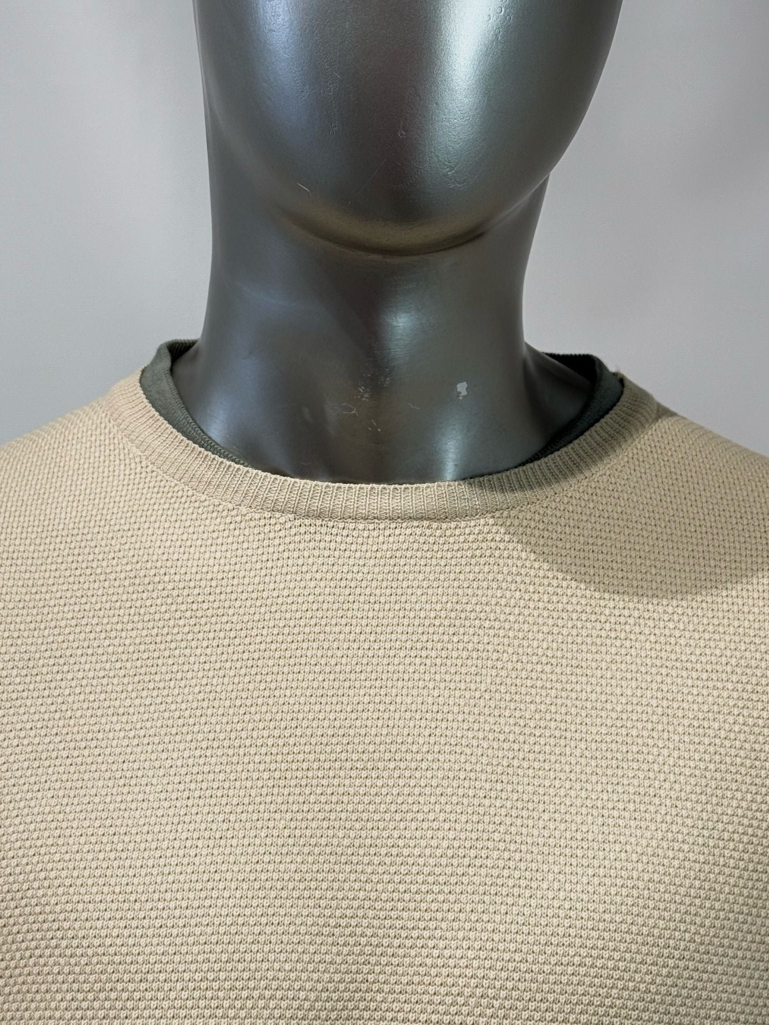 S5-2125 Maglia Girocollo Cotone Ecru Man