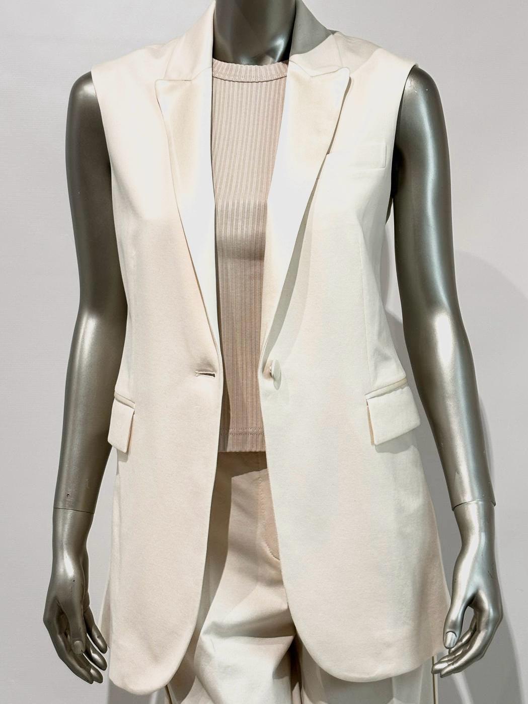 SD5-3417 Giacca Senza Maniche Satin Linen 813 Premium Woman