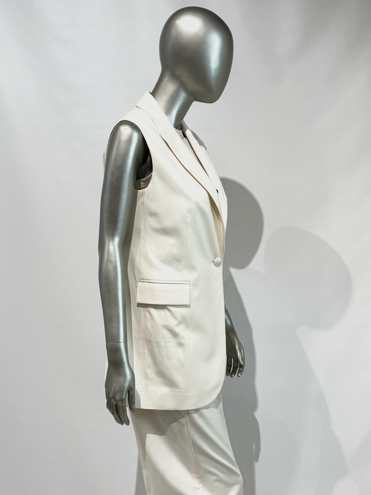 SD5-3417 Giacca Senza Maniche Satin Linen 813 Premium Woman