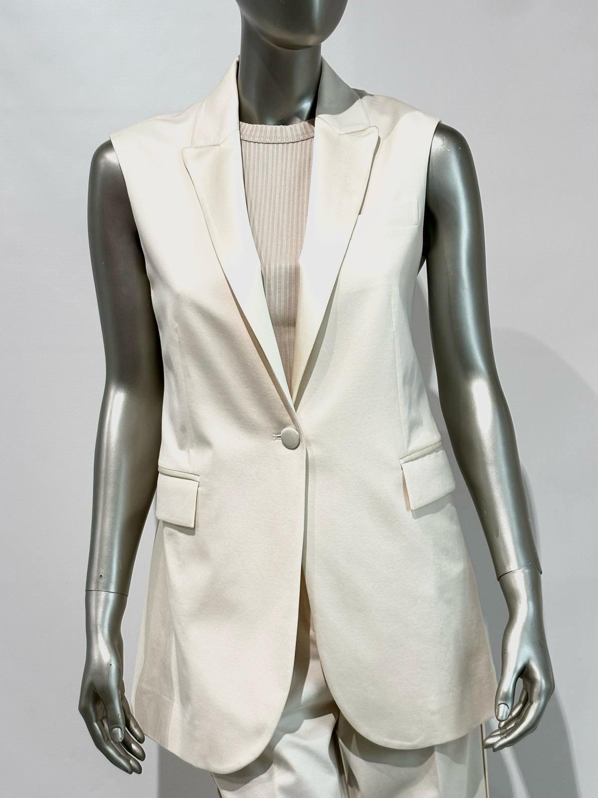 SD5-3417 Giacca Senza Maniche Satin Linen 813 Premium Woman