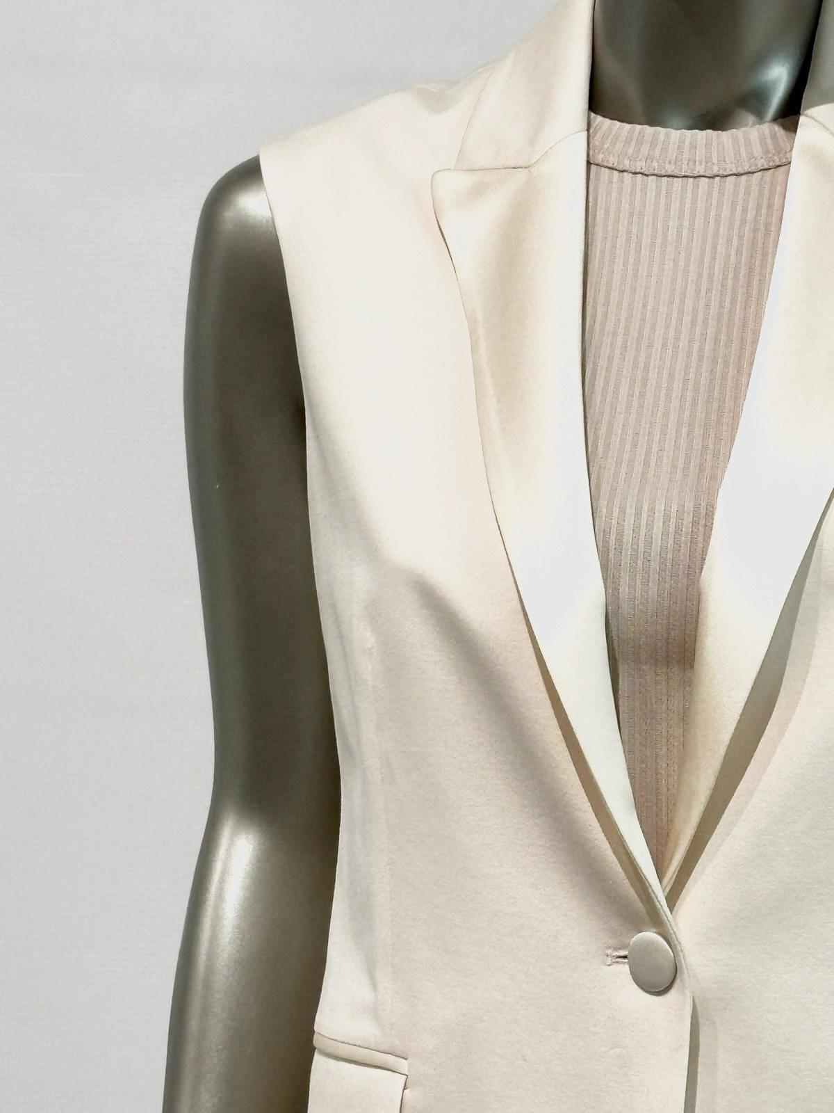 SD5-3417 Giacca Senza Maniche Satin Linen 813 Premium Woman