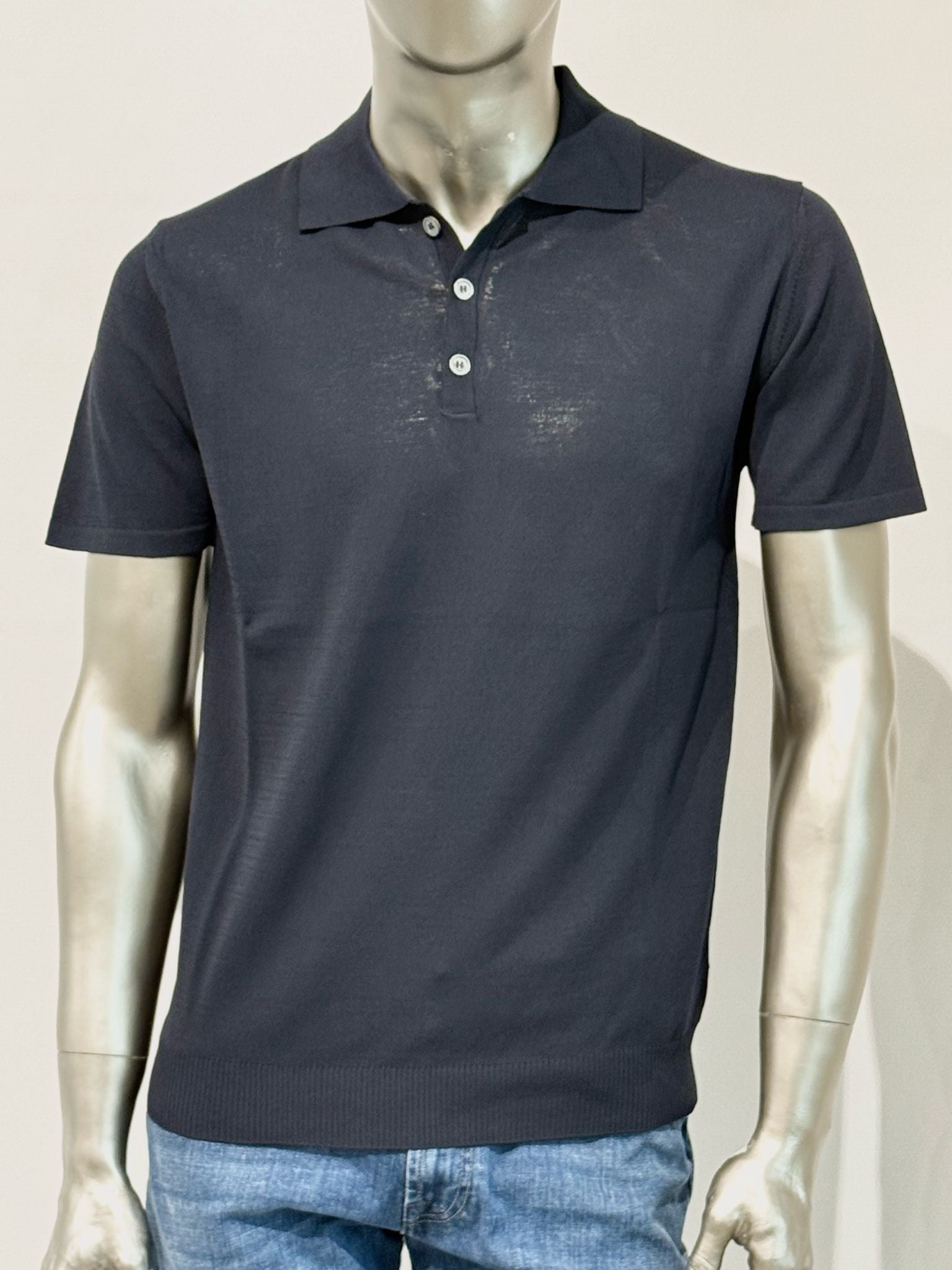 S6-0305 Polo Manica Corta Crepe Notte Man