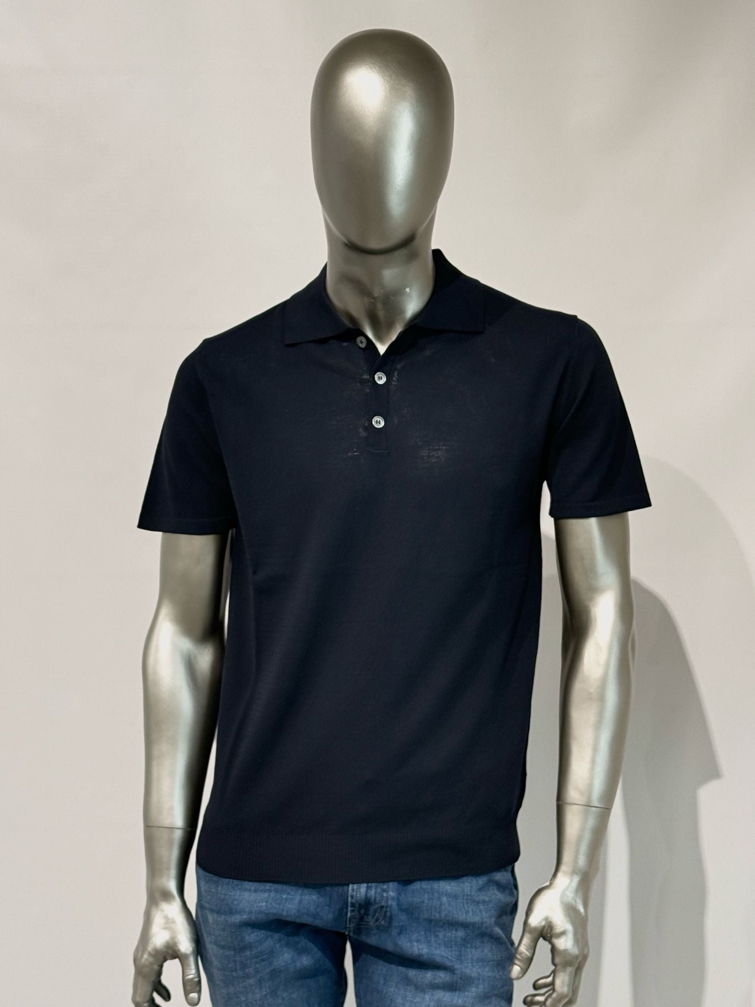 S6-0305 Polo Manica Corta Crepe Notte Man