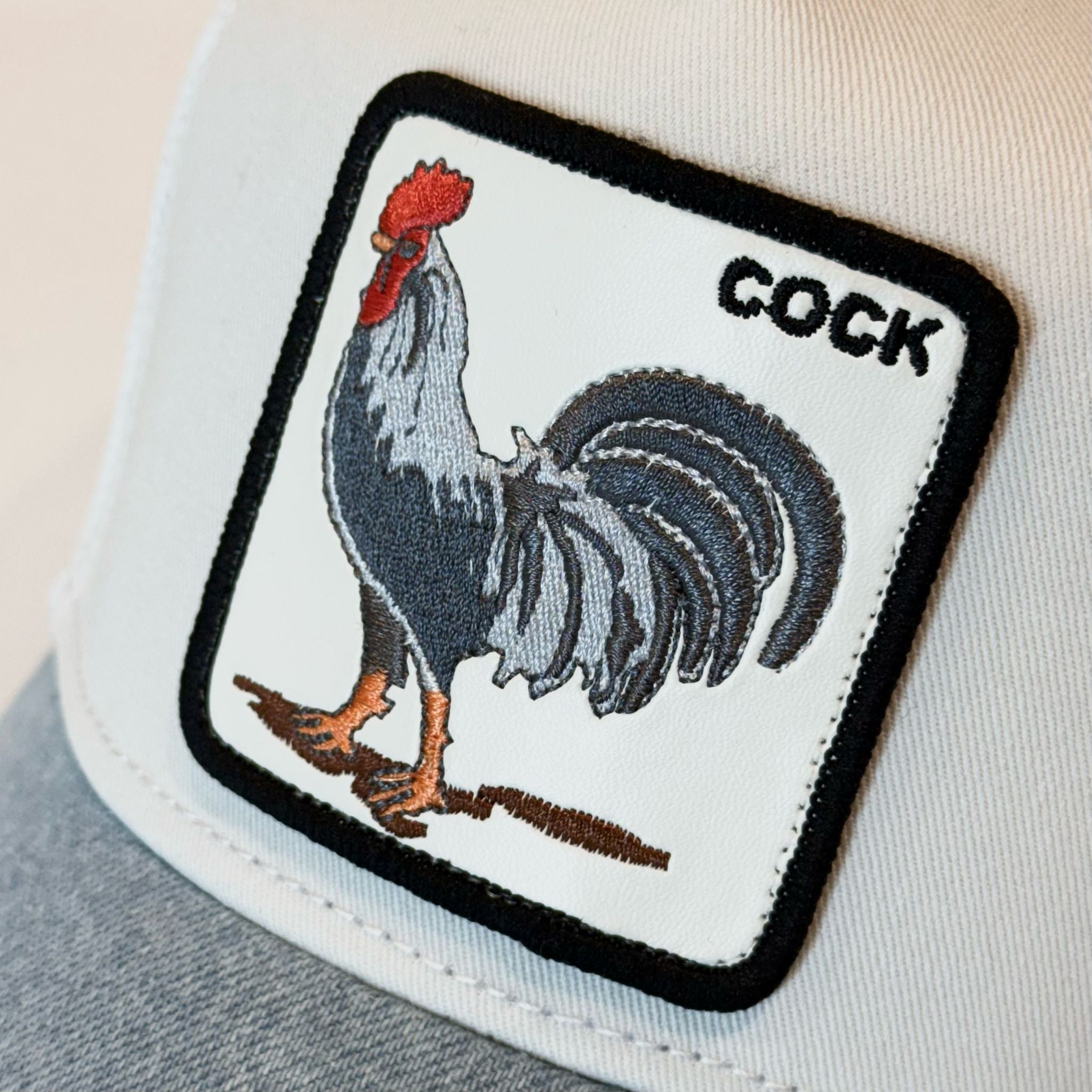 Cappello Denim ROOSTER FAN COCK WHI