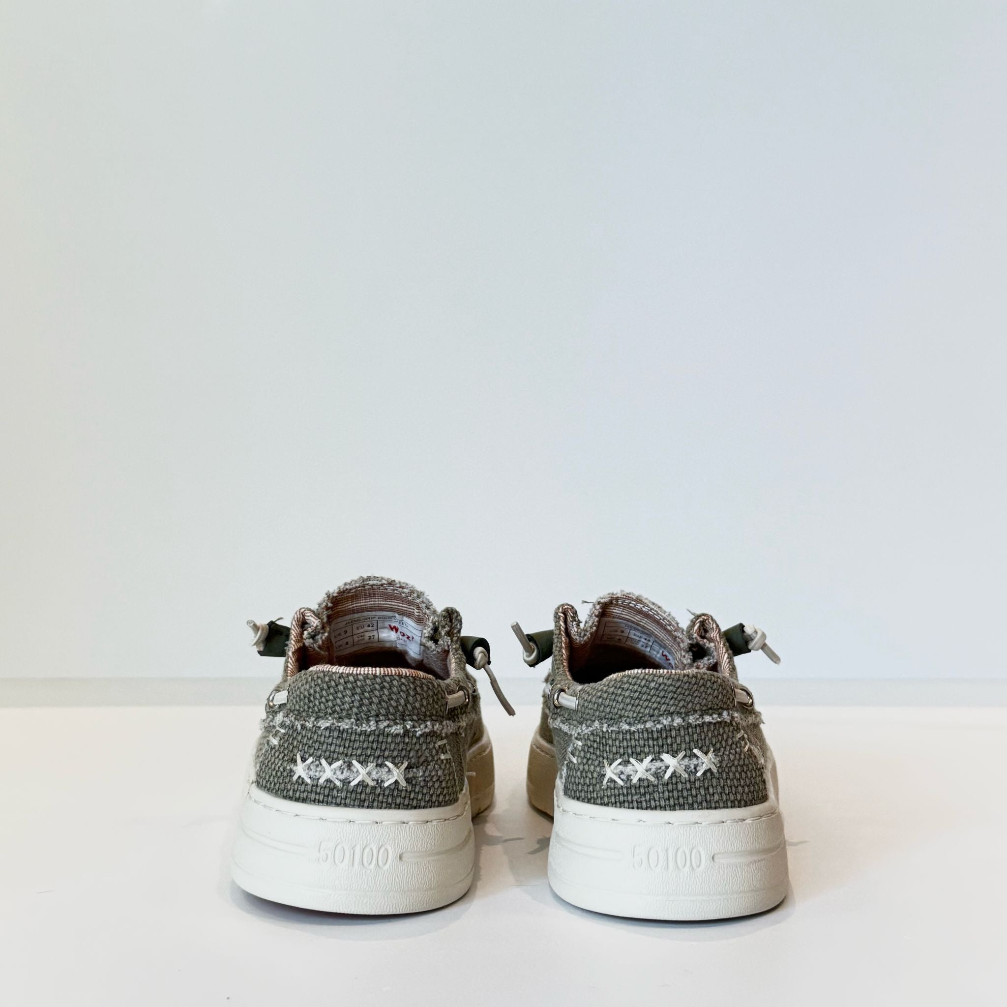 S5-JAMES GRIP Mocassino Canvas Green Man