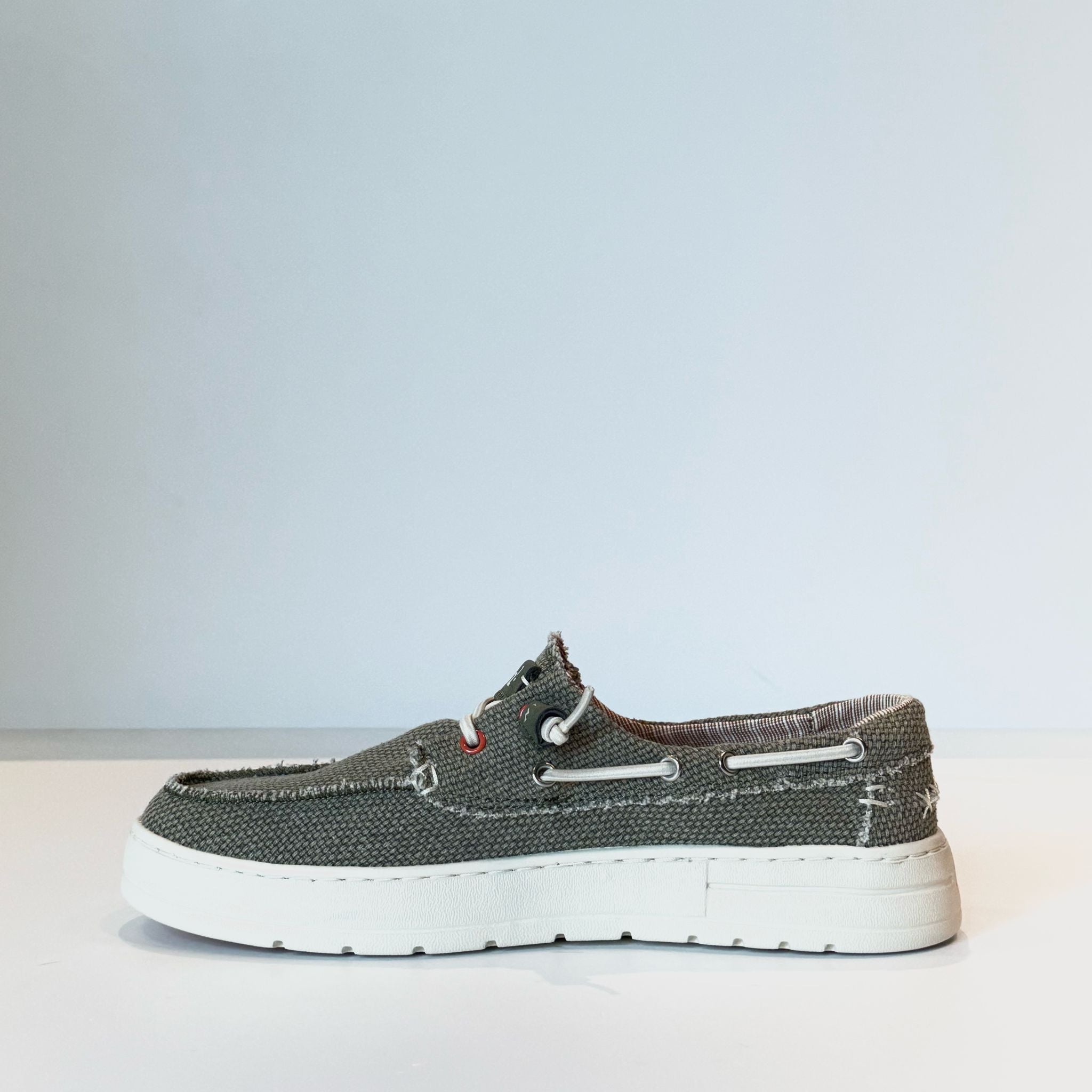 S5-JAMES GRIP Mocassino Canvas Green Man