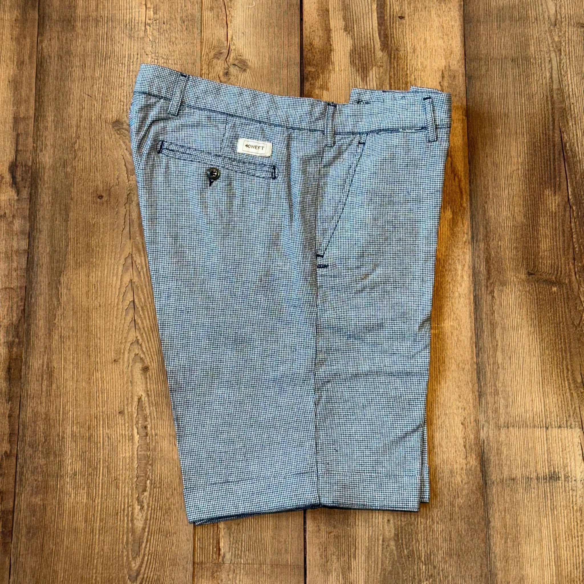 S5-SERGENT Bermuda Chino Pied Poule Blu Man