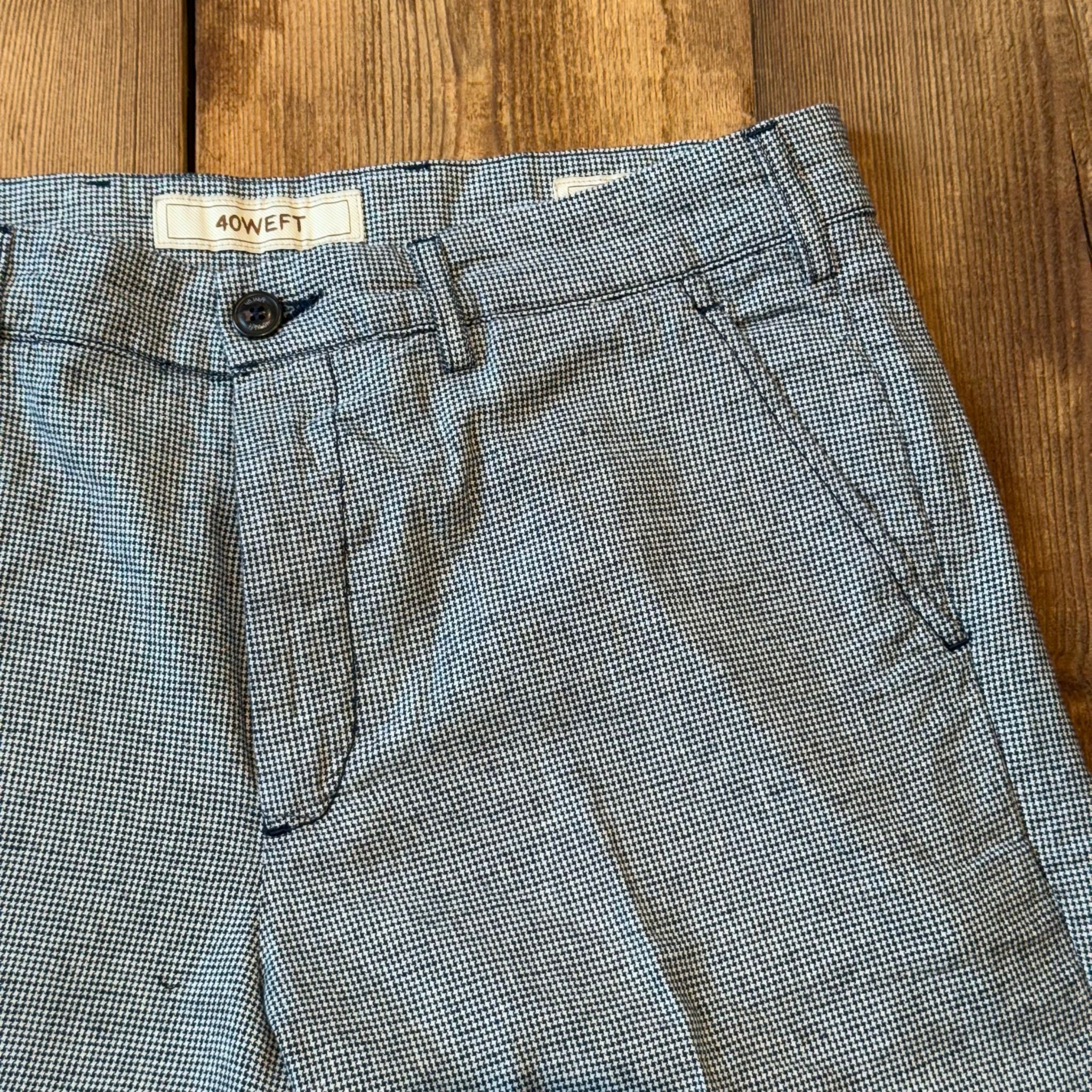S5-SERGENT Bermuda Chino Pied Poule Blu Man