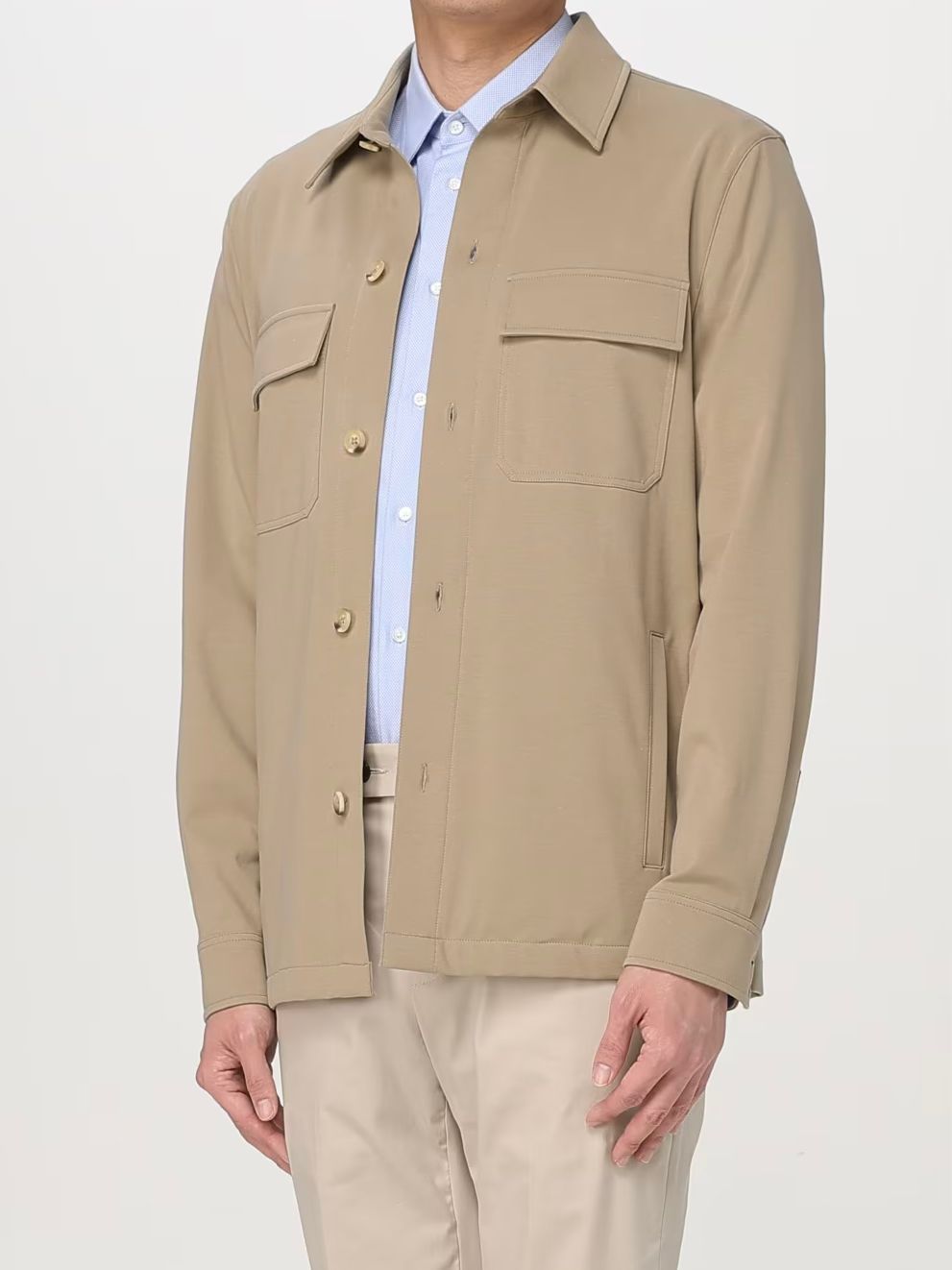 S5-3272 Giacca Overshirt Beige