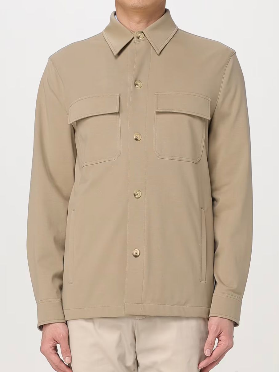 S5-3272 Giacca Overshirt Beige