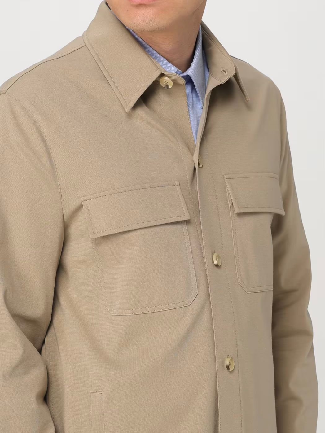 S5-3272 Giacca Overshirt Beige