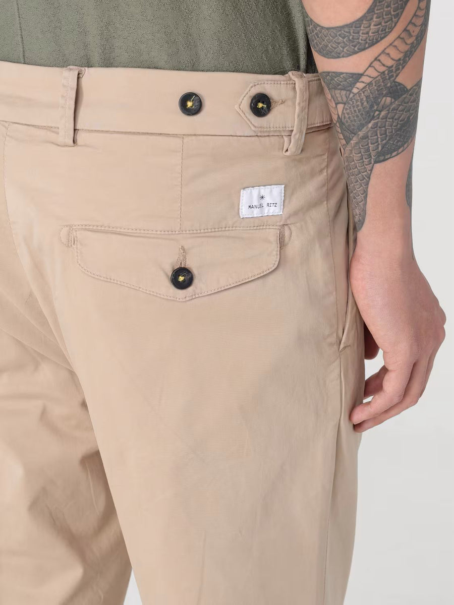 S5-3291 Pantalone Doppia Pence Beige