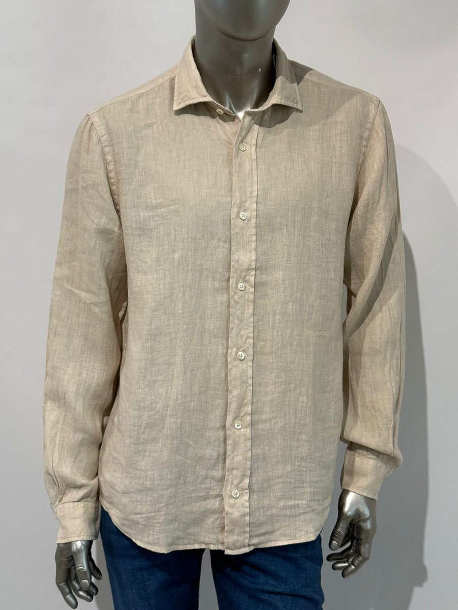 US5- Camicia Pierce Riviera Lino Mastice Man