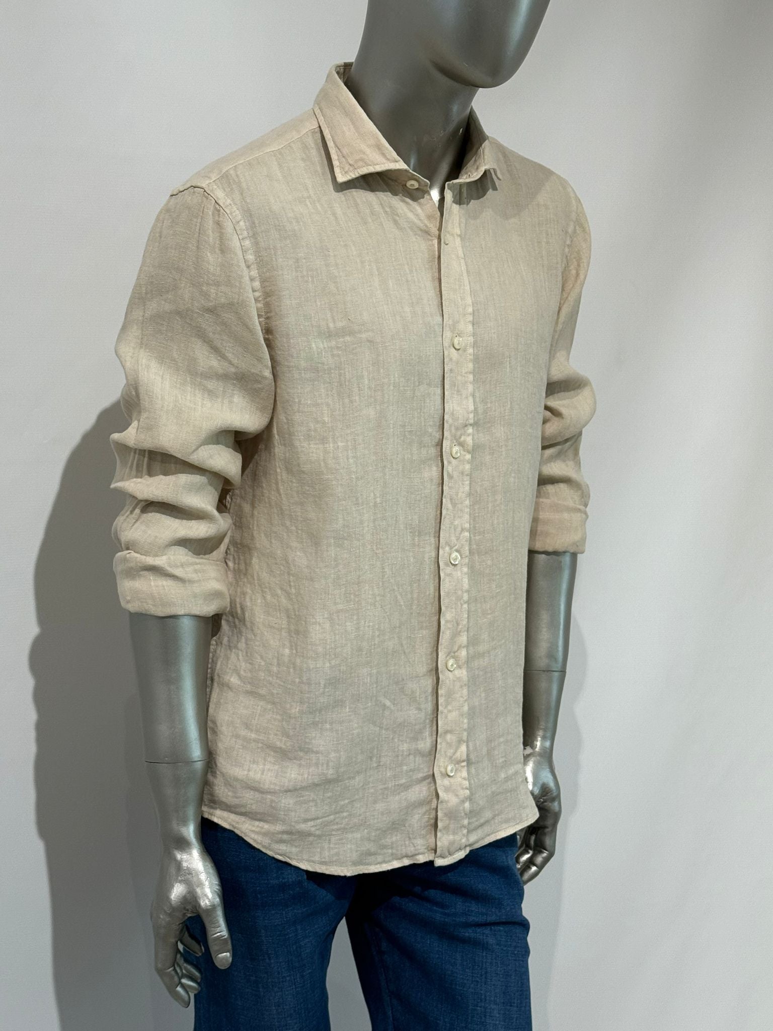 US5- Camicia Pierce Riviera Lino Mastice Man
