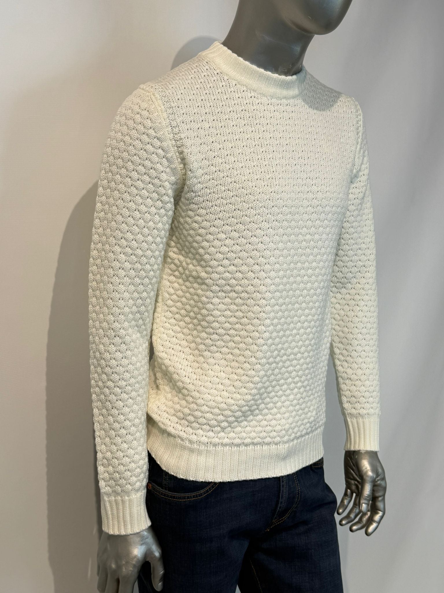 UW5-HUBBEL Maglia ROBERT REDFORD Girocollo Bianco Lana Man