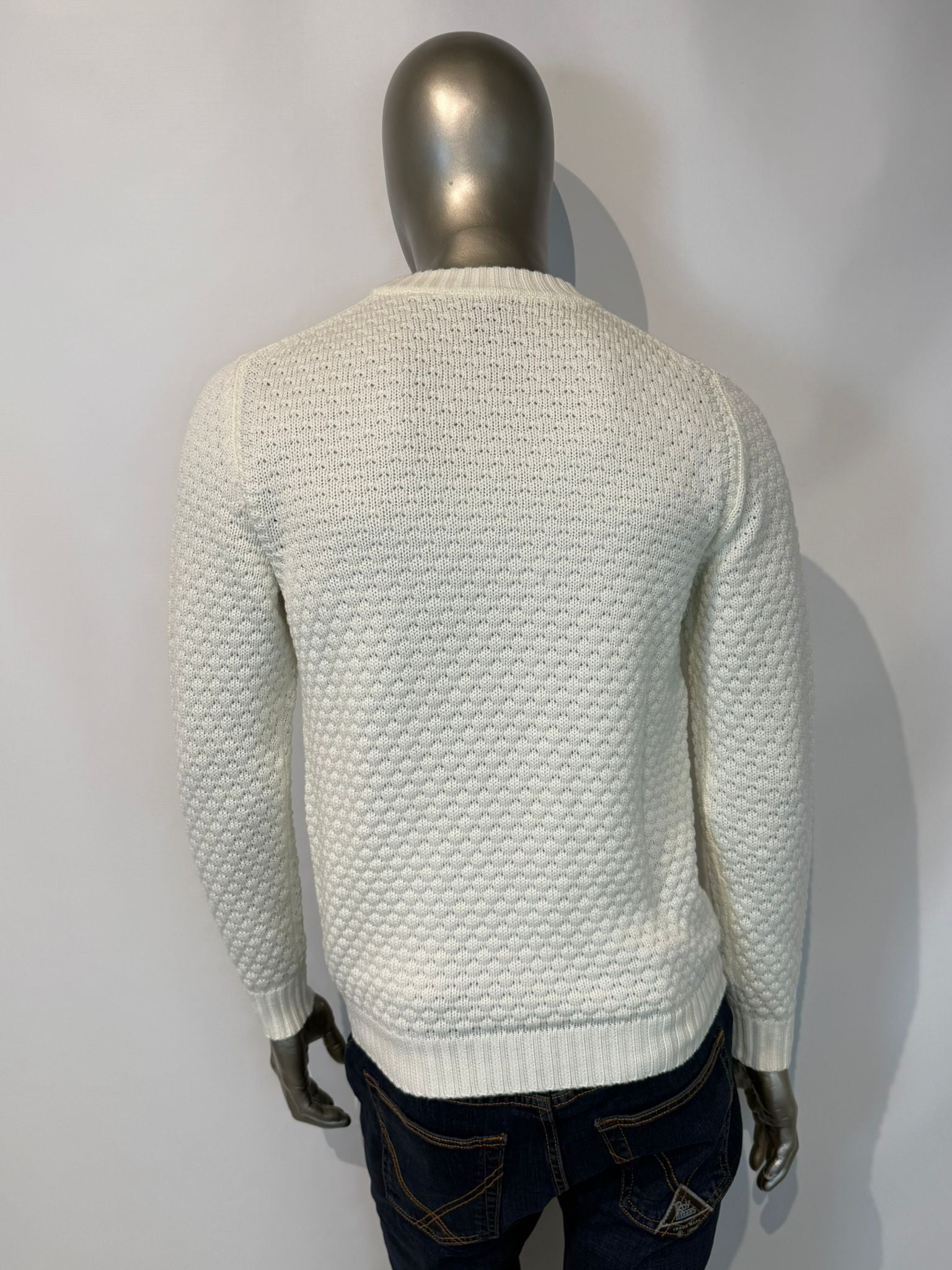 UW5-HUBBEL Maglia ROBERT REDFORD Girocollo Bianco Lana Man