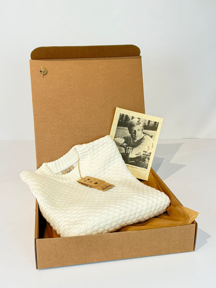 UW5-HUBBEL Maglia ROBERT REDFORD Girocollo Bianco Lana Man