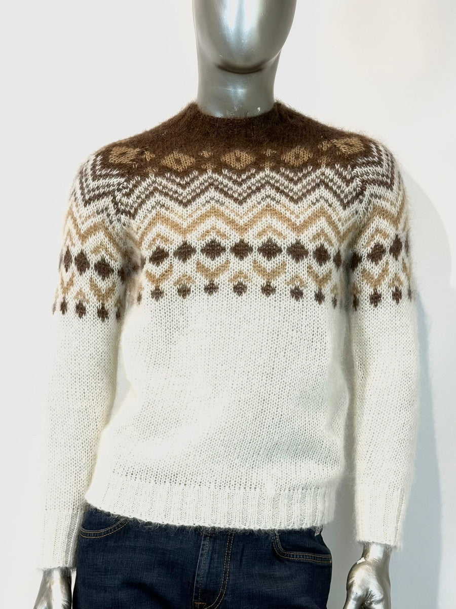 UW5-ROBERT Maglia ROBERT REDFORD Cratere Bianco Lana Man