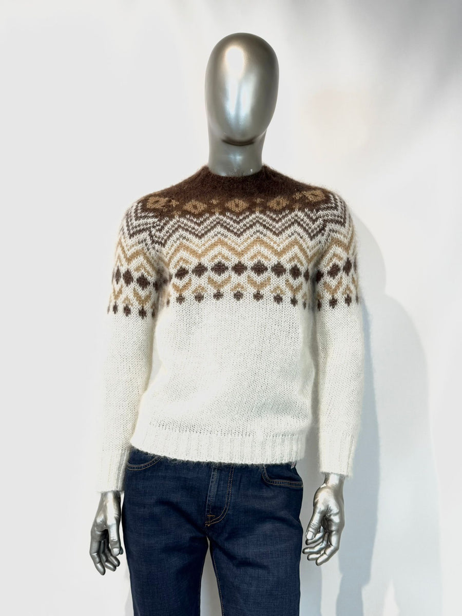 UW5-ROBERT Maglia ROBERT REDFORD Cratere Bianco Lana Man