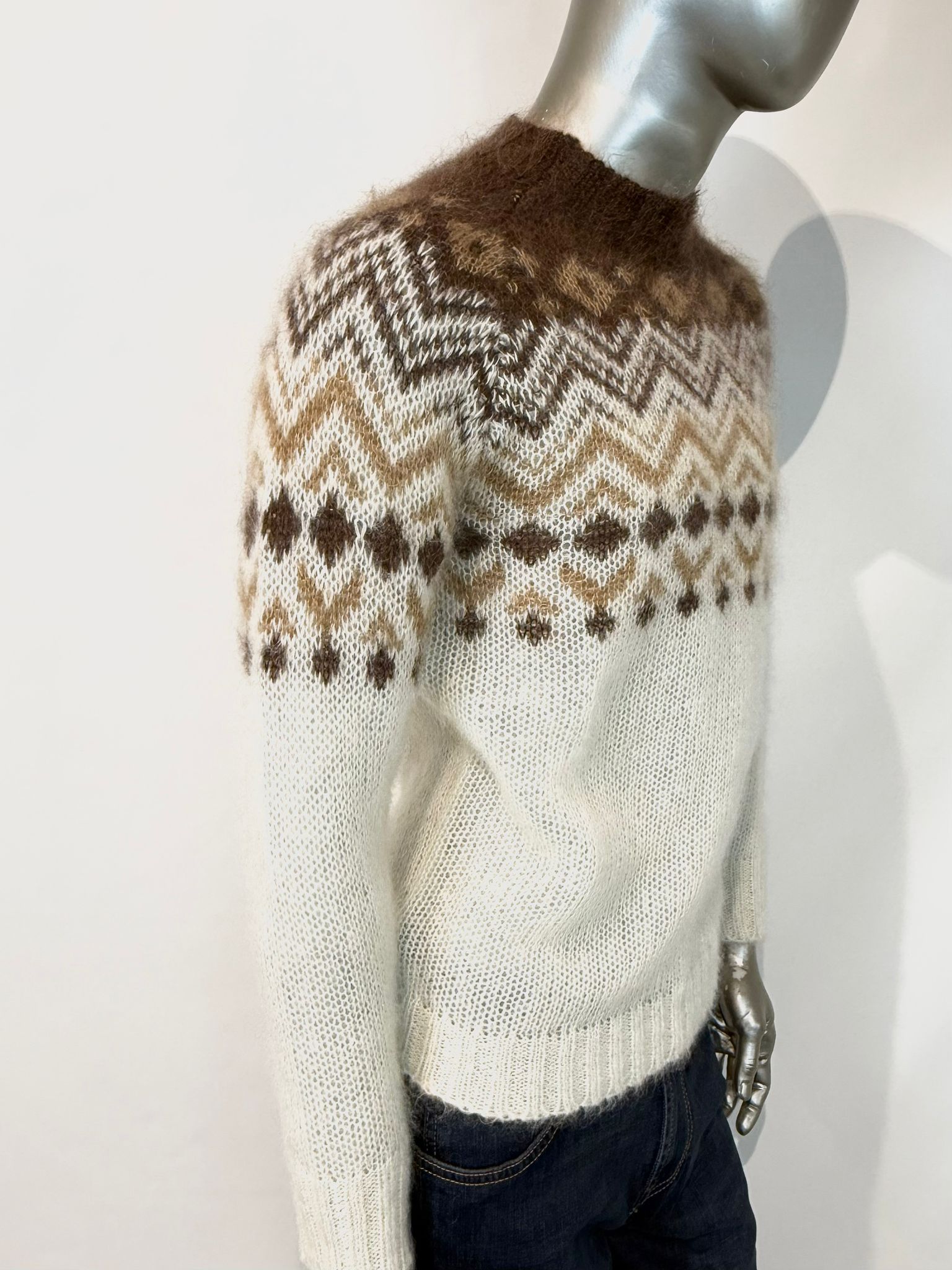 UW5-ROBERT Maglia ROBERT REDFORD Cratere Bianco Lana Man