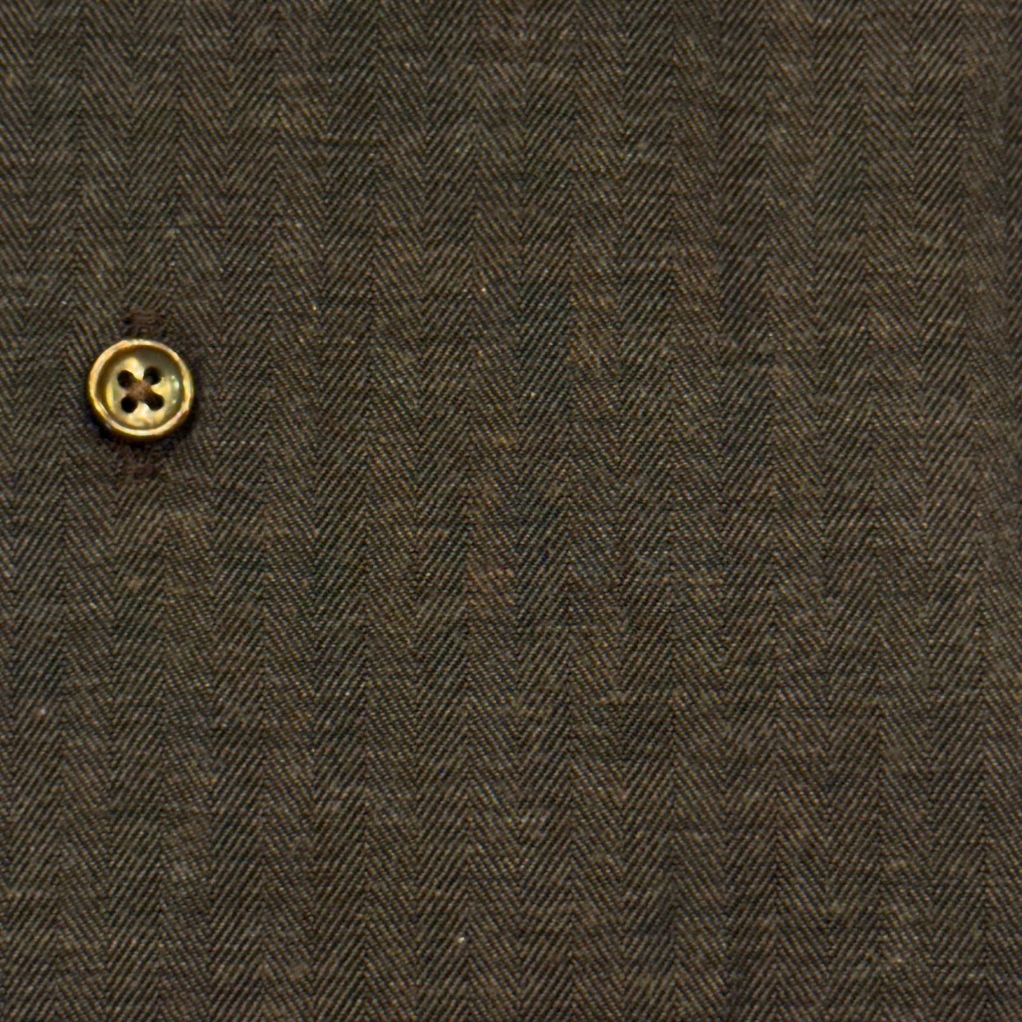 W5-QMCCUR Camicia Regular Spigata Marrone Man