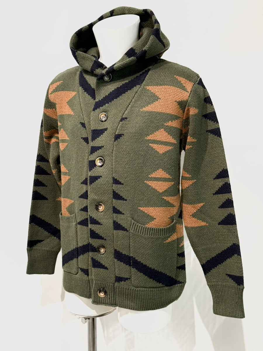 W5-UXMAL Cardigan Everest Army Green Man