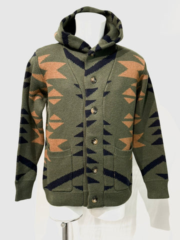 W5-UXMAL Cardigan Everest Army Green Man
