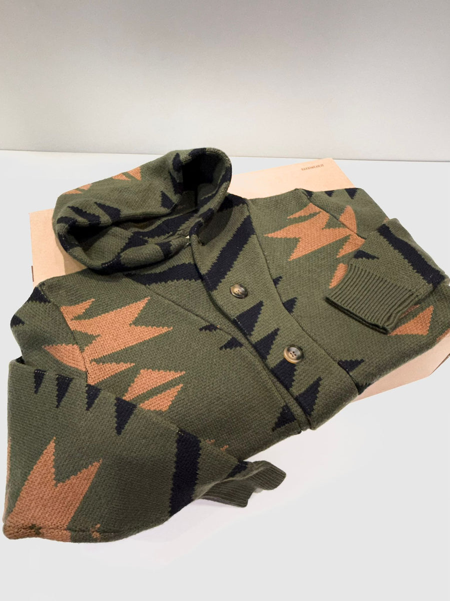 W5-UXMAL Cardigan Everest Army Green Man