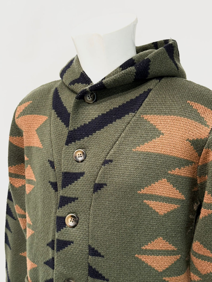 W5-UXMAL Cardigan Everest Army Green Man