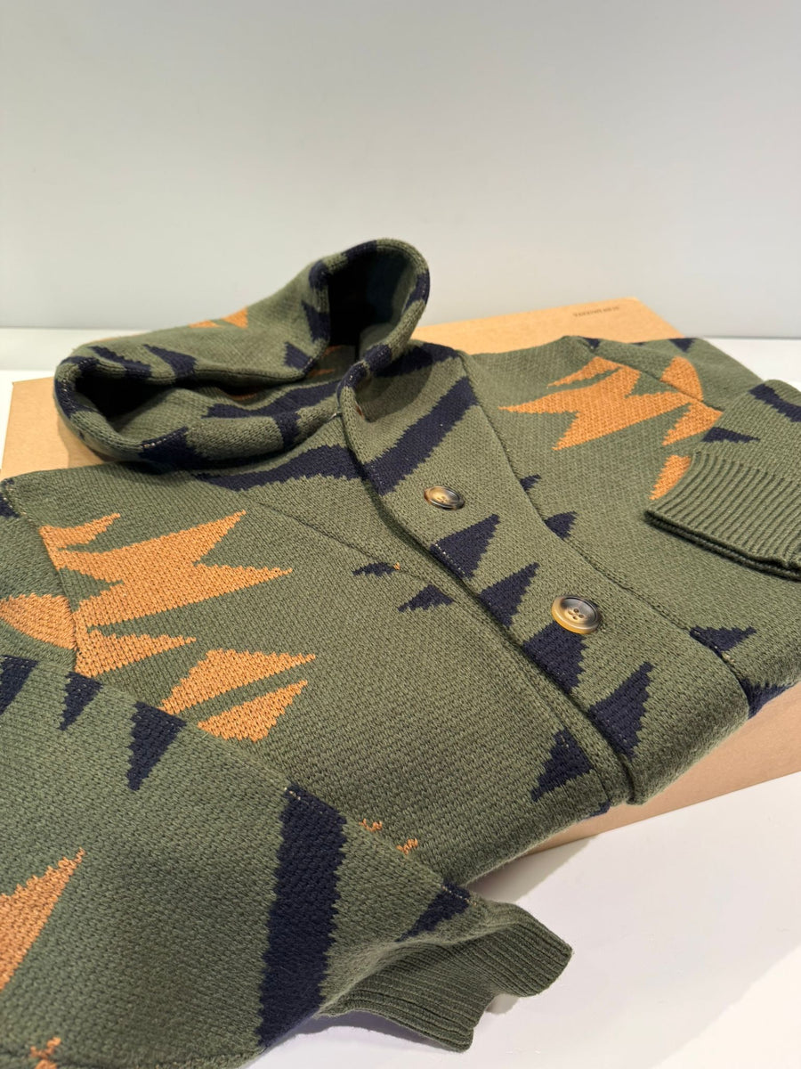 W5-UXMAL Cardigan Everest Army Green Man