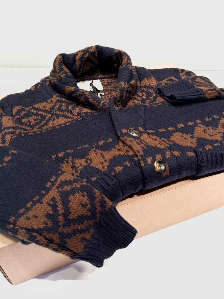 W5-DUNO Cardigan Everest Navy Man