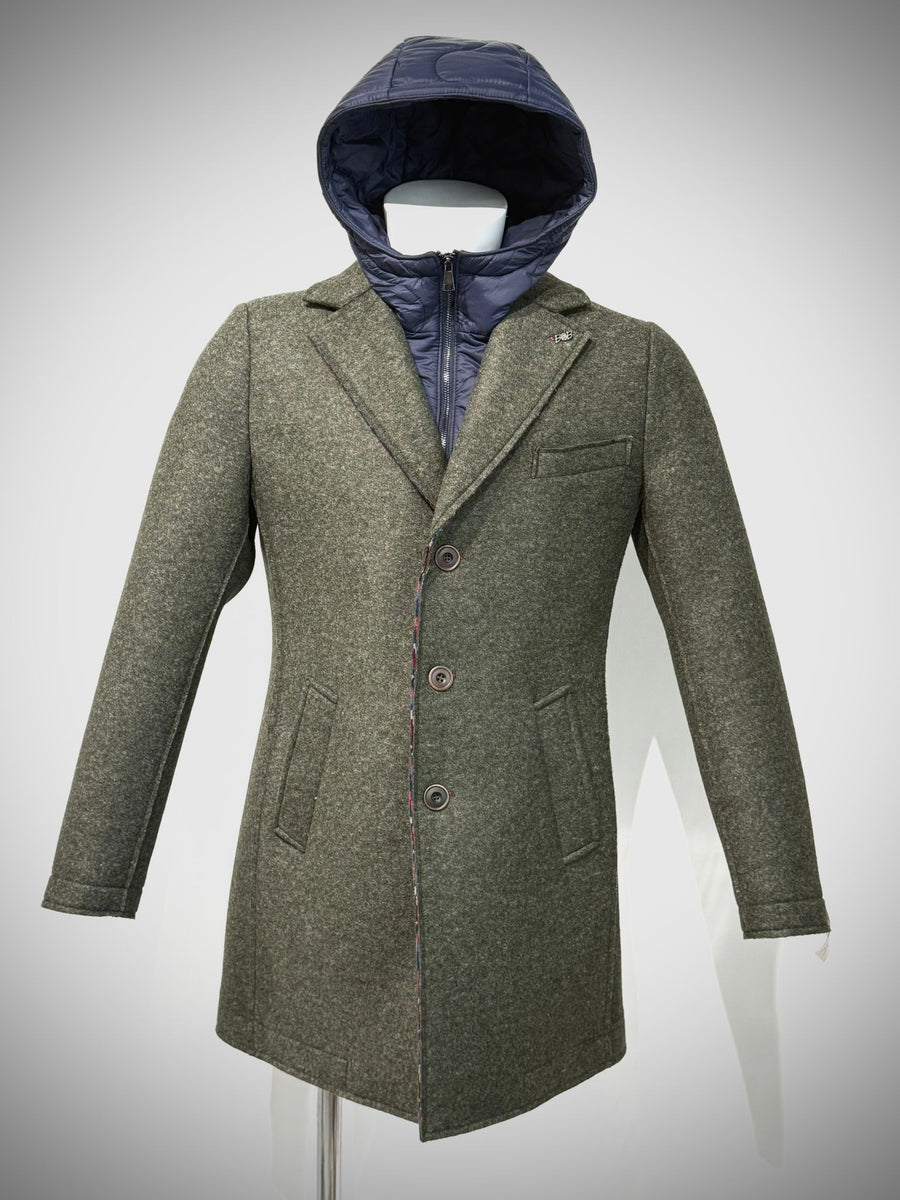 W5-ANDY 186 Cappotto Cappuccio Militare