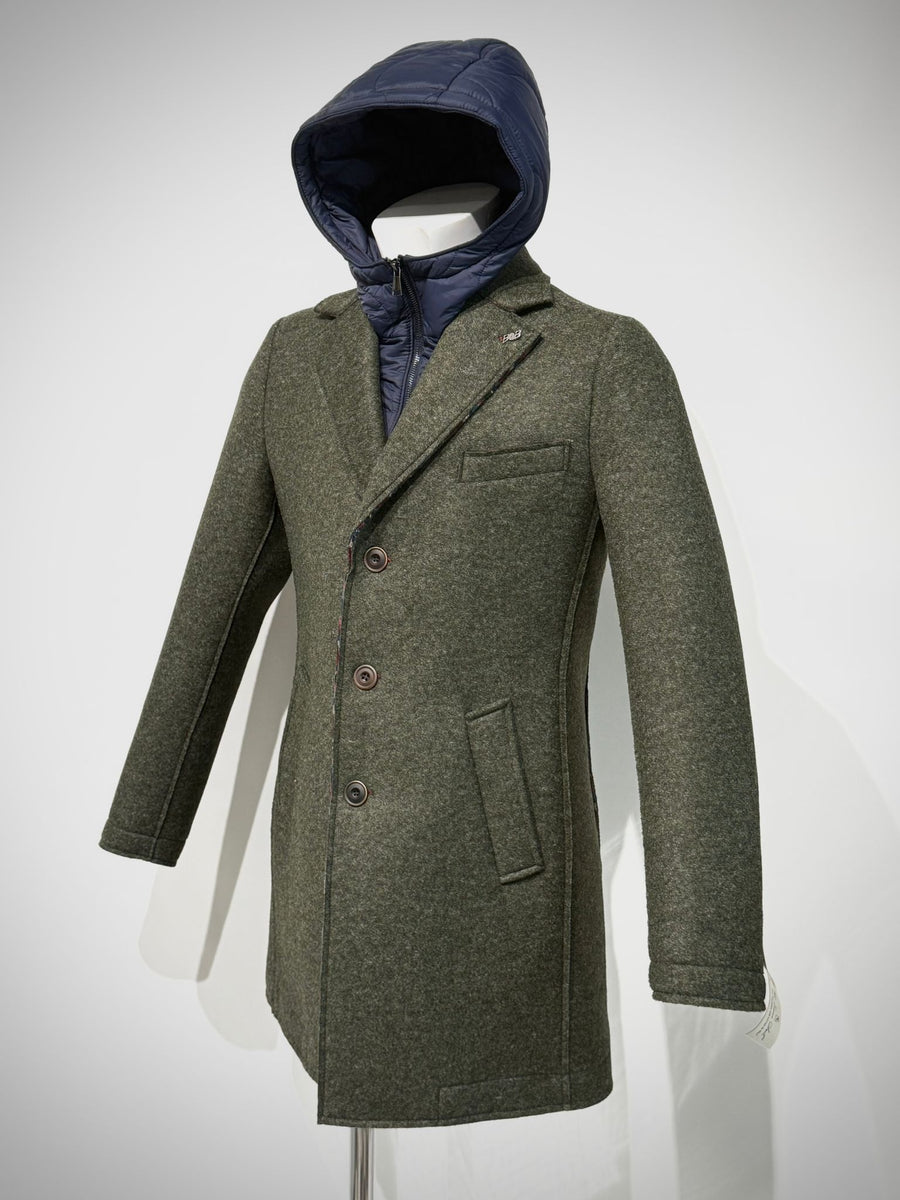 W5-ANDY 186 Cappotto Cappuccio Militare
