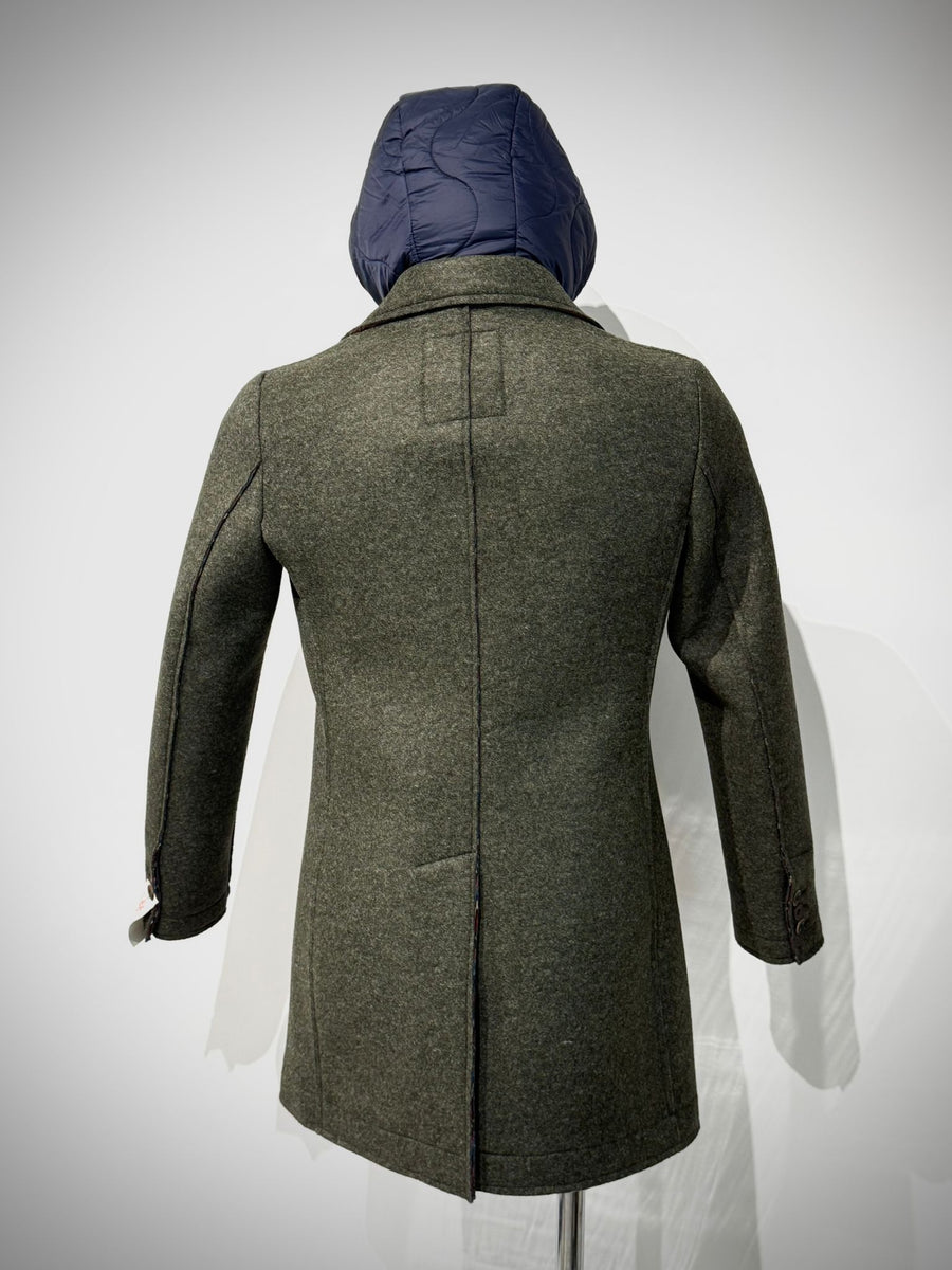 W5-ANDY 186 Cappotto Cappuccio Militare