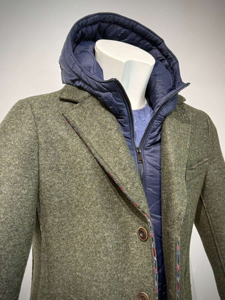 W5-ANDY 186 Cappotto Cappuccio Militare