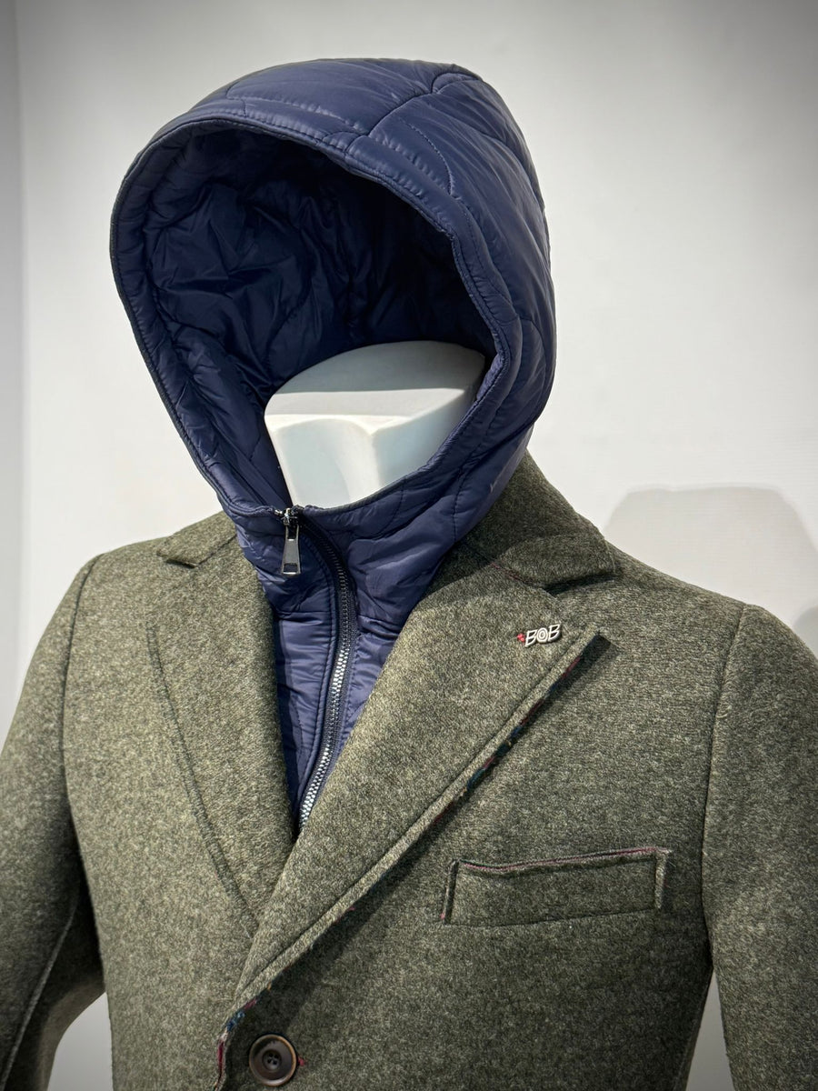W5-ANDY 186 Cappotto Cappuccio Militare