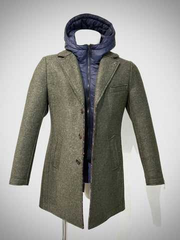 W5-ANDY 186 Cappotto Cappuccio Militare
