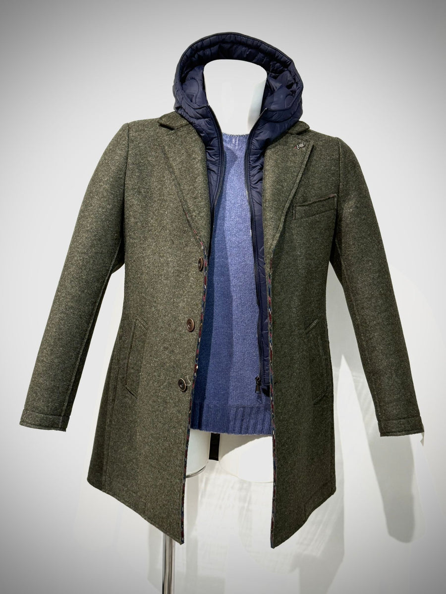 W5-ANDY 186 Cappotto Cappuccio Militare