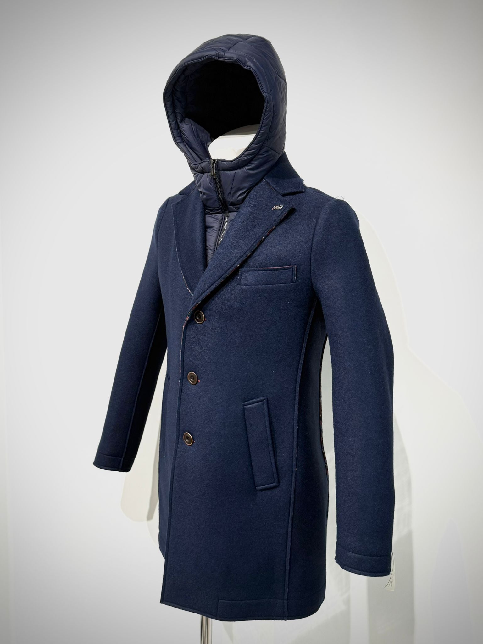 W5-ANDY186 Cappotto Cappuccio Navy