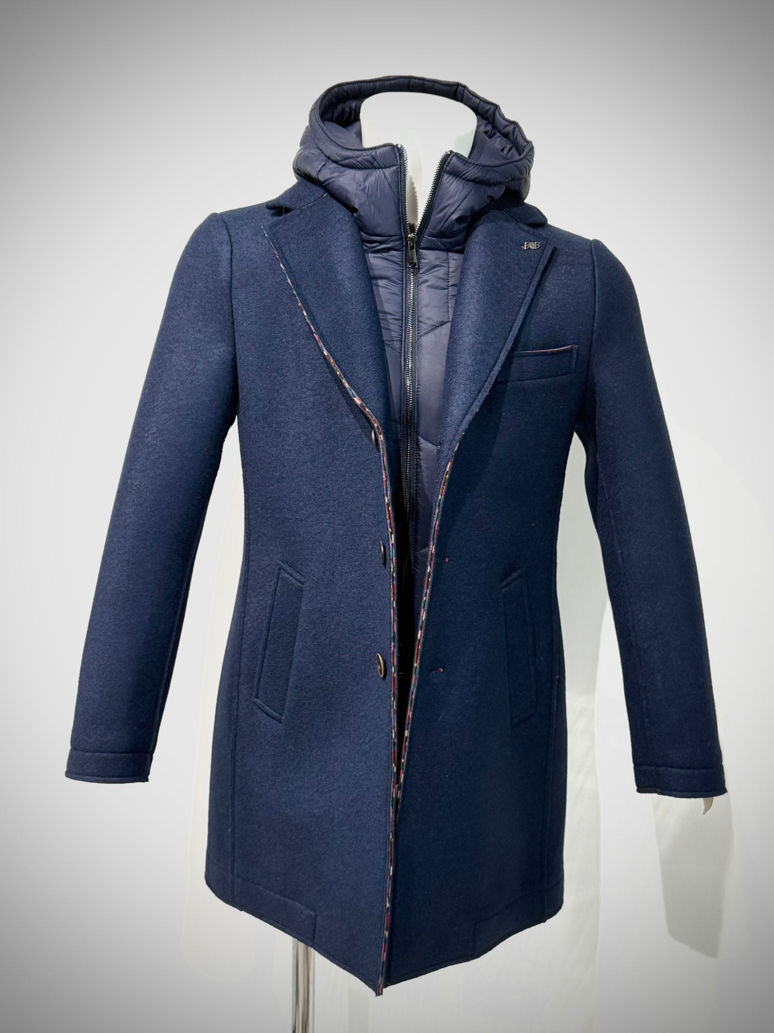 W5-ANDY186 Cappotto Cappuccio Navy
