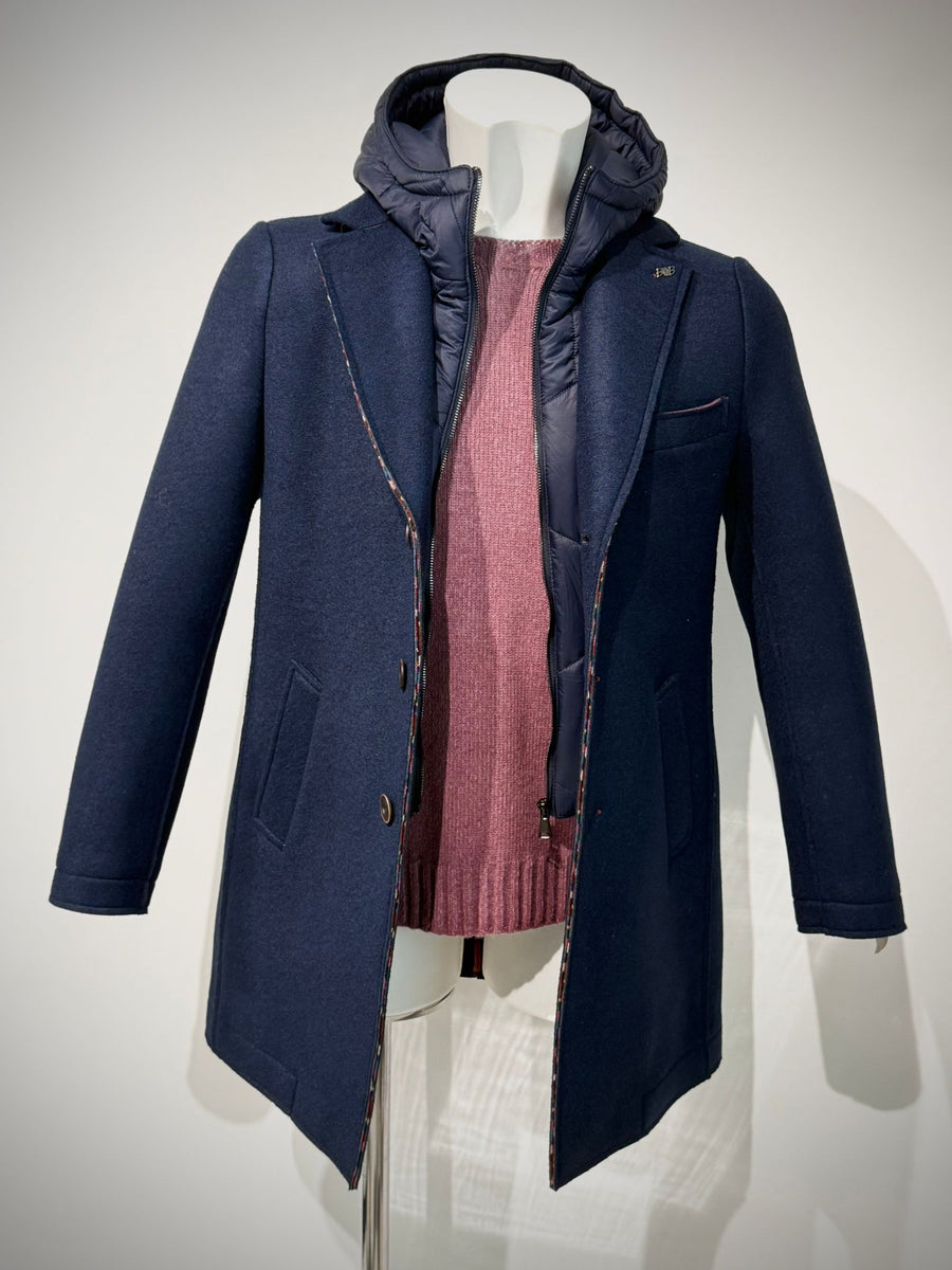 W5-ANDY 186 Cappotto Cappuccio Navy