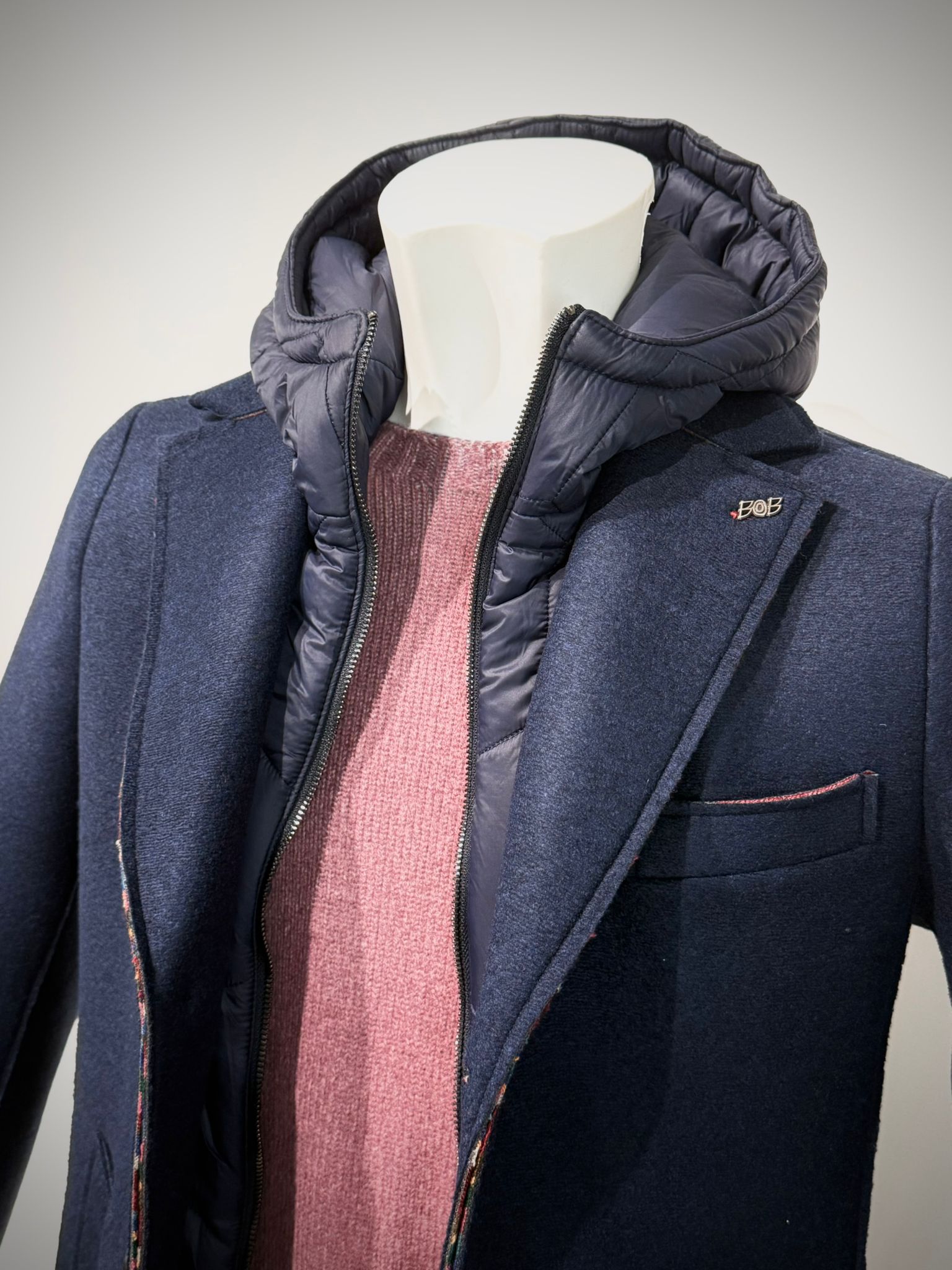 W5-ANDY186 Cappotto Cappuccio Navy
